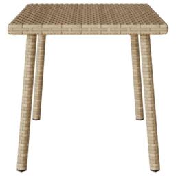 Berkfield Home Garden Coffee Table Rectangular Beige 60x40x37 cm Poly Rattan - Size: 60 x 40 x 37 cm - thumbnail 5