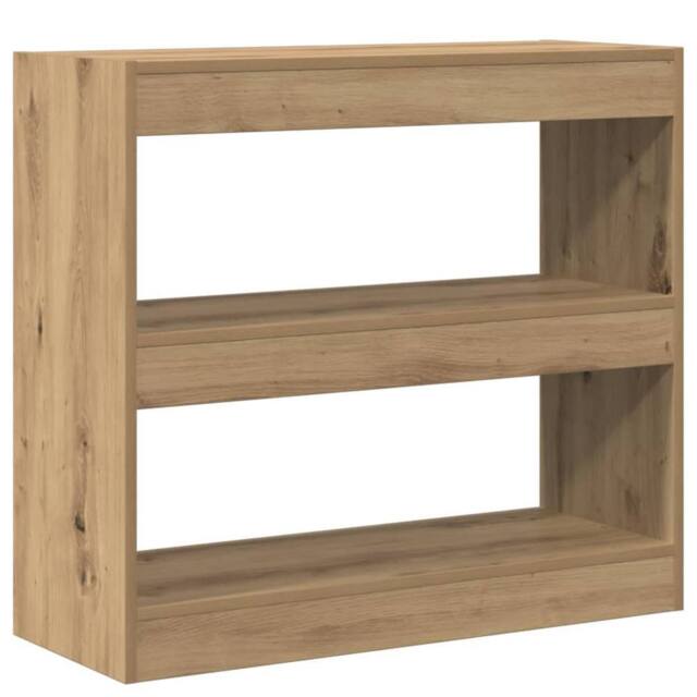 Berkfield Home Book Cabinet/Room Divider Artisan Oak 80x30x72 cm in Brown - Size: 80 x 30 x 72 cm - image 1