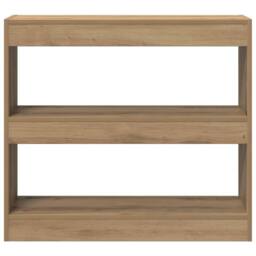 Berkfield Home Book Cabinet/Room Divider Artisan Oak 80x30x72 cm in Brown - Size: 80 x 30 x 72 cm - thumbnail 6