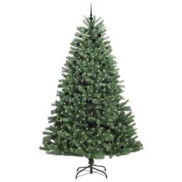 Berkfield Home Artificial Hinged Christmas Tree Green 300 cm PVC & Metal - thumbnail 3