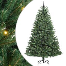 Berkfield Home Artificial Hinged Christmas Tree Green 300 cm PVC & Metal - thumbnail 2