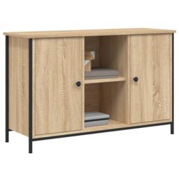 Berkfield Home TV Cabinet Sonoma Oak 100x35x65 cm Engineered Wood in Brown - Size: 100 x 35 x 65 cm - thumbnail 3