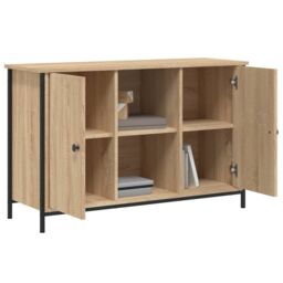 Berkfield Home TV Cabinet Sonoma Oak 100x35x65 cm Engineered Wood in Brown - Size: 100 x 35 x 65 cm - thumbnail 4