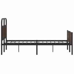 Berkfield Home Elegant Bed Frame without Mattress 140x200 cm Brown Oak Engineere - thumbnail 6