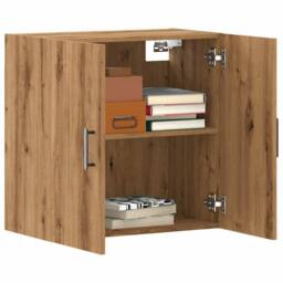 Berkfield Home Wall Cabinet Artisan Oak 60x31x60 cm Engineered Wood in Brown - Size: 60 x 31 x 60 cm - thumbnail 2
