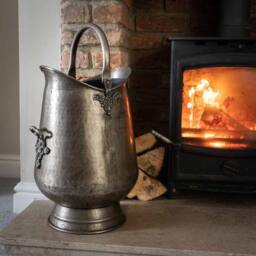 Lemon Pavilion Furniture and Decor Antique Pewter Coal Bucket - Metal - L36 x W26 x H50 cm - Gun Metal in Silver - thumbnail 5
