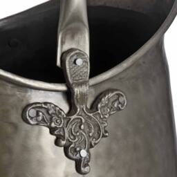Lemon Pavilion Furniture and Decor Antique Pewter Coal Bucket - Metal - L36 x W26 x H50 cm - Gun Metal in Silver - thumbnail 4