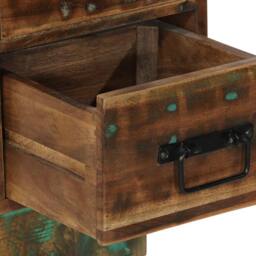 Berkfield Home Stable Bedside Cabinet Multicolour 60x32x80 cm Solid Wood Reclaimed - Size: 60 x 32 x 80 cm - thumbnail 7