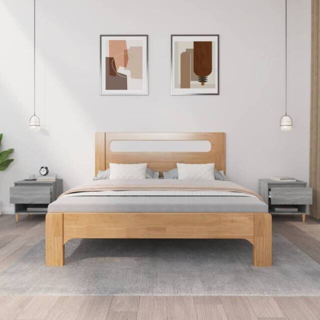 Berkfield Home Elegant Bedside Tables 2 pcs Grey Sonoma 50x46x50 Engineered Wood - image 1