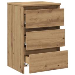 Berkfield Home Bedside Cabinet Artisan Oak 40x35x62.5 cm Engineered Wood in Brown - thumbnail 8