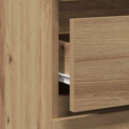 Berkfield Home Bedside Cabinet Artisan Oak 40x35x62.5 cm Engineered Wood in Brown - thumbnail 9