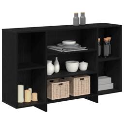 Berkfield Home Sideboard with Shelf Black oak 120 x 30 x 75 cm Engineered wood - thumbnail 1