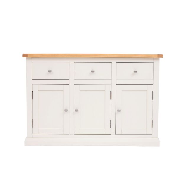 Cabinet Bits Castelli Off-White 3 Drawer 3 Door Sideboard Chrome Knob - image 1