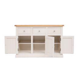 Cabinet Bits Castelli Off-White 3 Drawer 3 Door Sideboard Chrome Knob - thumbnail 4