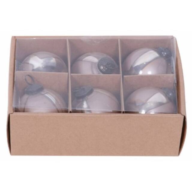 Hill Interiors Ombre Bauble (Pack of 6) in Light Brown - image 1