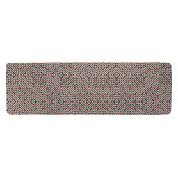 Benjamin Tate Design Repeated Squares & Rhombuses Ornamental Abstract Tribal Motif Runner Rug in Natural - Size: 67 cm x 230 cm - thumbnail 1