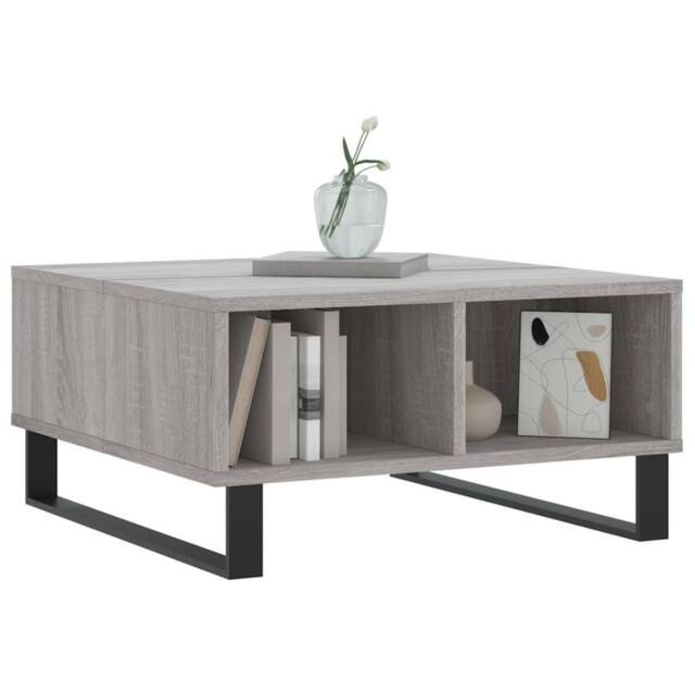 Berkfield Home Decorative Coffee Table Grey Sonoma 60x60x30 cm Engineered Wood - Size: 60 x 60 x 30 cm - image 1