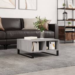 Berkfield Home Decorative Coffee Table Grey Sonoma 60x60x30 cm Engineered Wood - Size: 60 x 60 x 30 cm - thumbnail 2
