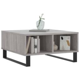 Berkfield Home Decorative Coffee Table Grey Sonoma 60x60x30 cm Engineered Wood - Size: 60 x 60 x 30 cm - thumbnail 1