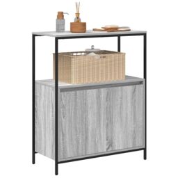 Berkfield Home Bathroom Cabinet with Shelves Grey Sonoma 76.5x35x95 cm - thumbnail 4