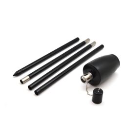 Harbour Housewares 2x Outdoor Flame Torches - Barrel Metal Garden Fire Torch Lighting in Black - thumbnail 5