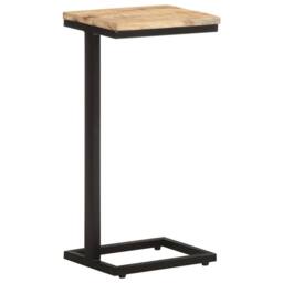 Berkfield Home Side Tables 2 pcs 31.5x24.5x64.5 cm Rough Mango Wood in Brown - thumbnail 3