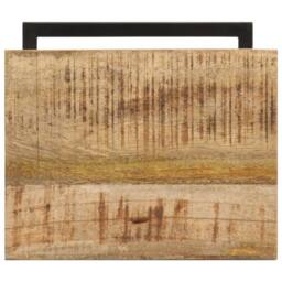Berkfield Home Side Tables 2 pcs 31.5x24.5x64.5 cm Rough Mango Wood in Brown - thumbnail 6