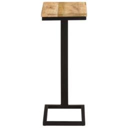 Berkfield Home Side Tables 2 pcs 31.5x24.5x64.5 cm Rough Mango Wood in Brown - thumbnail 5