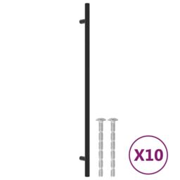 Berkfield Home Cabinet Handles 10 pcs Black 320 mm Stainless Steel - thumbnail 2