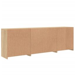 Berkfield Home Sideboard with LED Lights Sonoma Oak 202x37x67 cm in Brown - Size: 202 x 37 x 67 cm - thumbnail 9