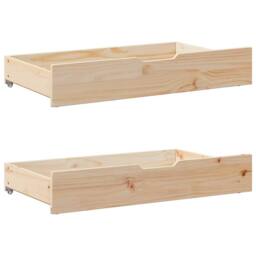 Berkfield Home Decorative Bed Frame with Drawers without Mattress 135x190 cm Double in Natural - thumbnail 8