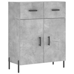Berkfield Home Highboard Concrete Grey 69.5x34x180 cm Engineered Wood - thumbnail 7