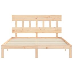 Berkfield Home Bed Frame without Mattress 160x200 cm Solid Wood Pine in Brown - thumbnail 6