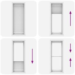 Berkfield Home Pleated Blind White 80x200 cm Fabric Width 79.4 cm Polyester - thumbnail 7
