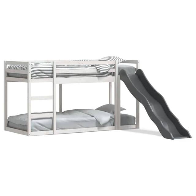 Berkfield Home Bunk Bed with Slide&Ladder without Mattress White 90x200 cm - image 1