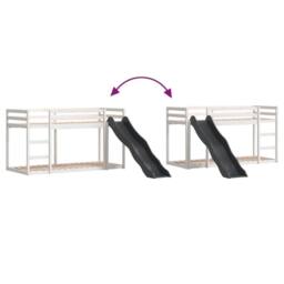 Berkfield Home Bunk Bed with Slide&Ladder without Mattress White 90x200 cm - thumbnail 8