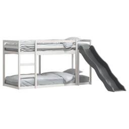 Berkfield Home Bunk Bed with Slide&Ladder without Mattress White 90x200 cm - thumbnail 3