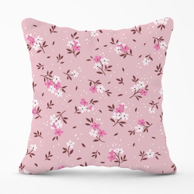 Warren Reed - Designer Pretty Pink Flower Pattern Outdoor Cushion - Size: 60 cm x 60 cm - image 1