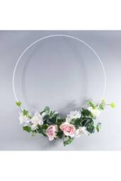 KDMD White Flower Hoop 60cm 2 Pack