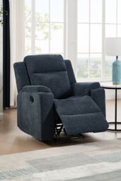 More4Homes Orka 1+3 Seater Fabric Manual Recliner Sofa Set in Blue - thumbnail 8
