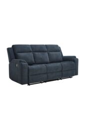 More4Homes Orka 1+3 Seater Fabric Manual Recliner Sofa Set in Blue - thumbnail 2