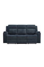 More4Homes Orka 1+3 Seater Fabric Manual Recliner Sofa Set in Blue - thumbnail 3