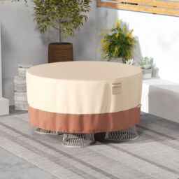 Costway 181 CM Round Patio Furniture Cover Outdoor Dining Table Chair Set Cover - thumbnail 6