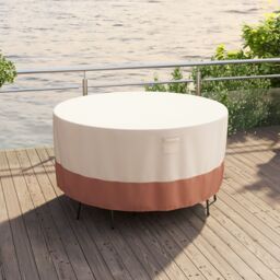 Costway 181 CM Round Patio Furniture Cover Outdoor Dining Table Chair Set Cover - thumbnail 2