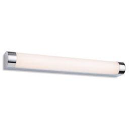 Netlighting Lima Bathroom LED Wall Light 600mm Chrome with Opal Diffuser IP44 in Grey
