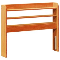 Berkfield Home Bed Frame with Headboard Wax Brown 100x200 cm Solid Wood Pine - thumbnail 6