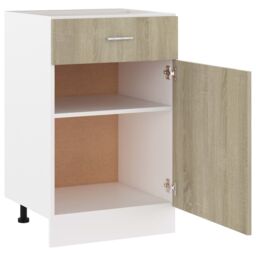 Berkfield Home Drawer Bottom Cabinet Sonoma Oak 50x46x81.5 cm Engineered Wood in Brown - thumbnail 5
