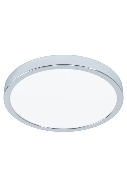 Eglo Fueva 5 Chrome Round Integrated LED Flush Light in Metallic Silver - image 1