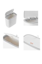 ExtraStar Press-to-Open Corner Hanging Rubbish Bin in White - Size: Large - thumbnail 5