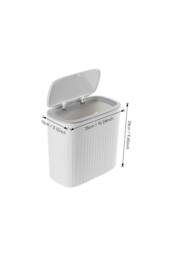 ExtraStar Press-to-Open Corner Hanging Rubbish Bin in White - Size: Large - thumbnail 6